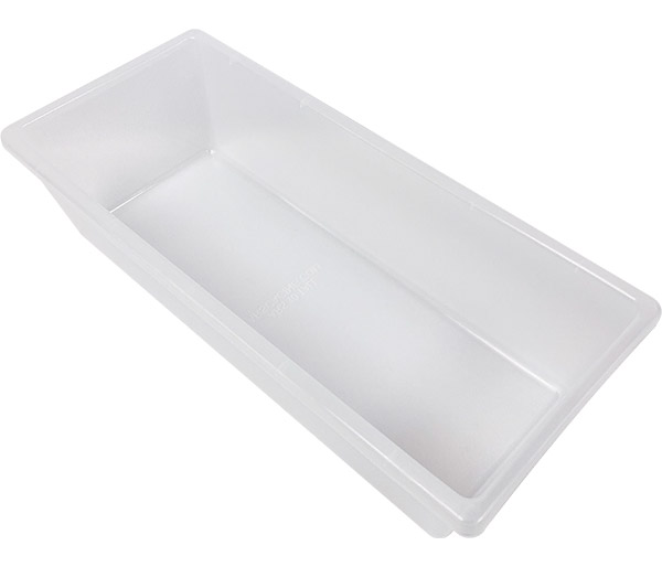 10Tall-SCPP 10-Tall Semi-Clear Polypropylene Tub without Cup Holder