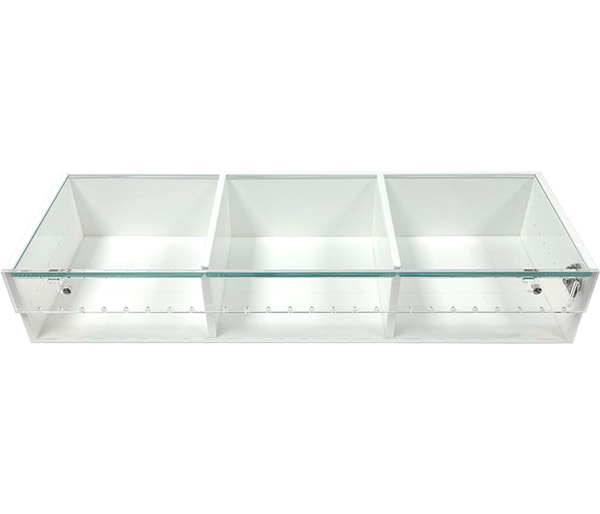 ARS White 3 Compartment Display