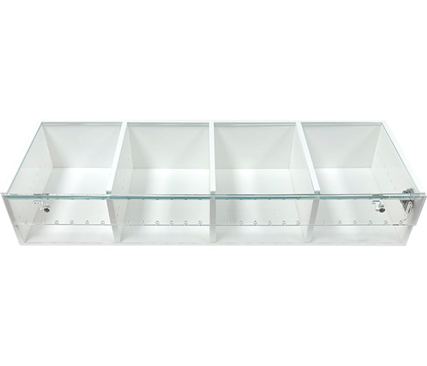 ARS  White 4 Compartment Display