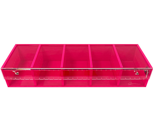 Pink 5 Compartment Display